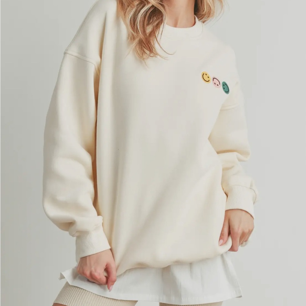 NWT Smiley Crewneck Sweatshirt